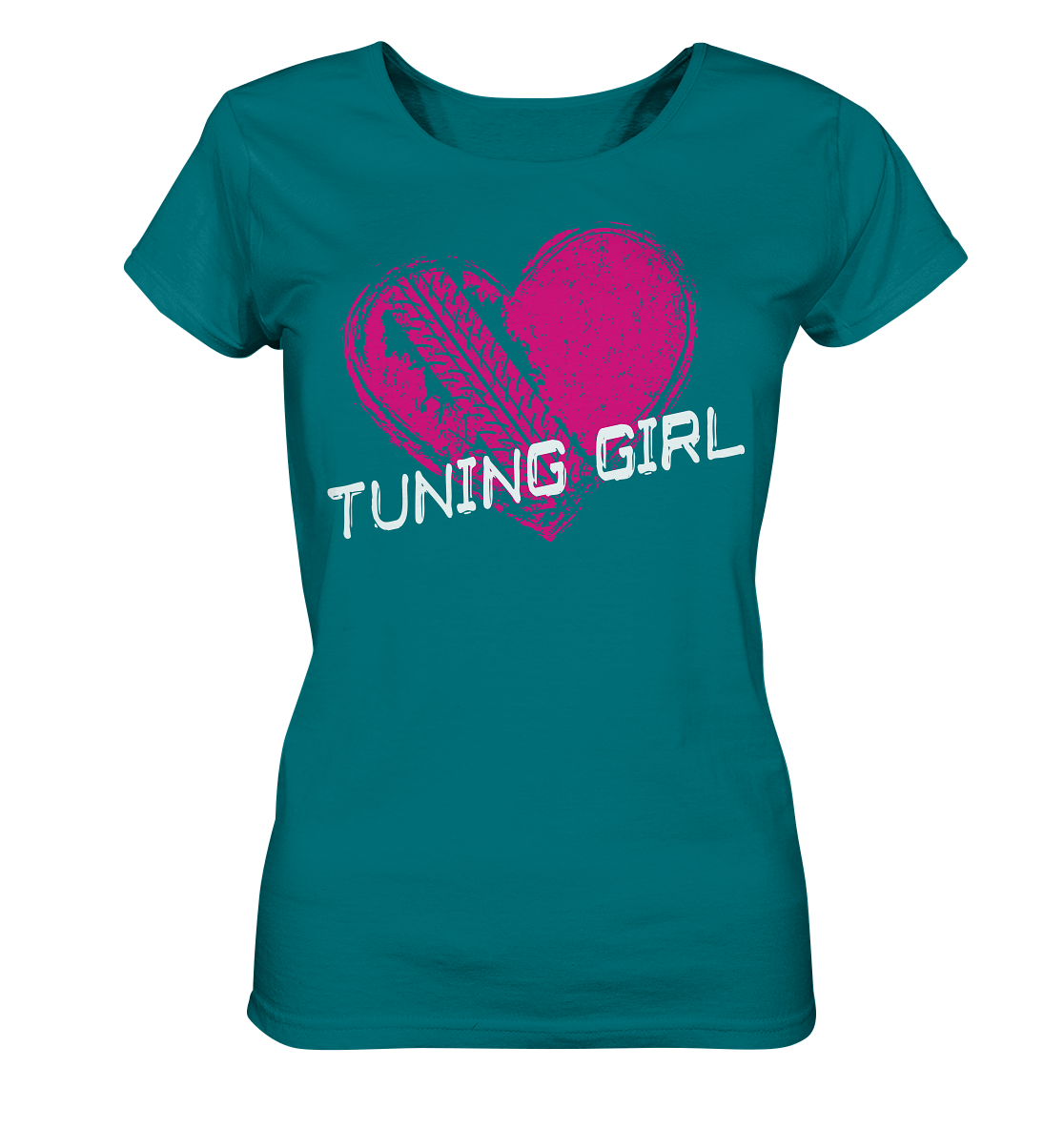 Girl_Tuning Girl Heart Ladies Organic Shirt