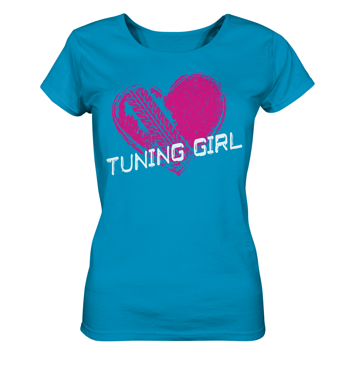 Girl_Tuning Girl Heart Ladies Organic Shirt