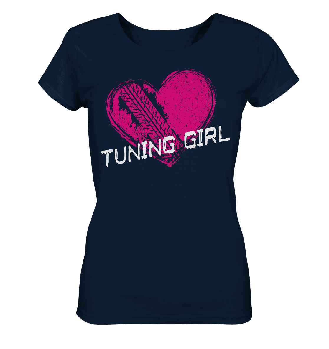 Girl_Tuning Girl Heart Ladies Organic Shirt