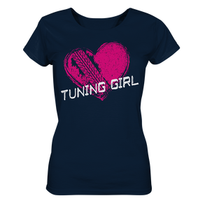 Girl_Tuning Girl Heart Ladies Organic Shirt