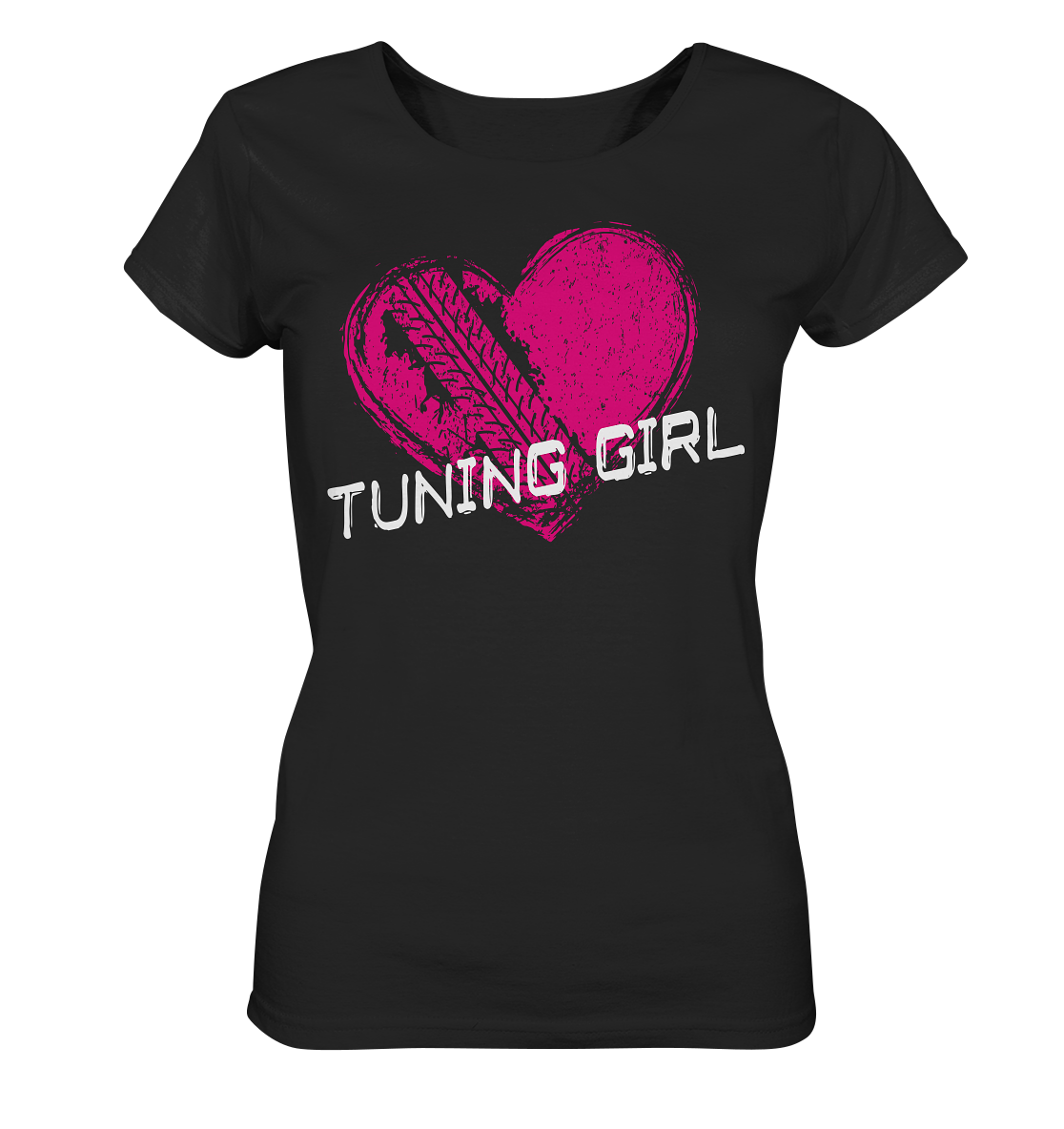 Girl_Tuning Girl Heart Ladies Organic Shirt