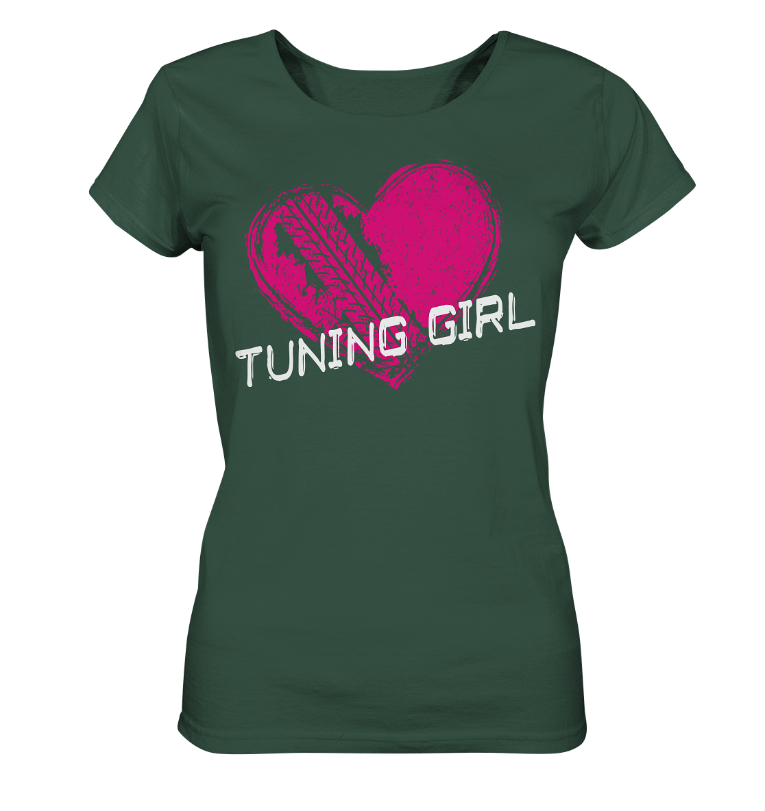 Girl_Tuning Girl Heart Ladies Organic Shirt