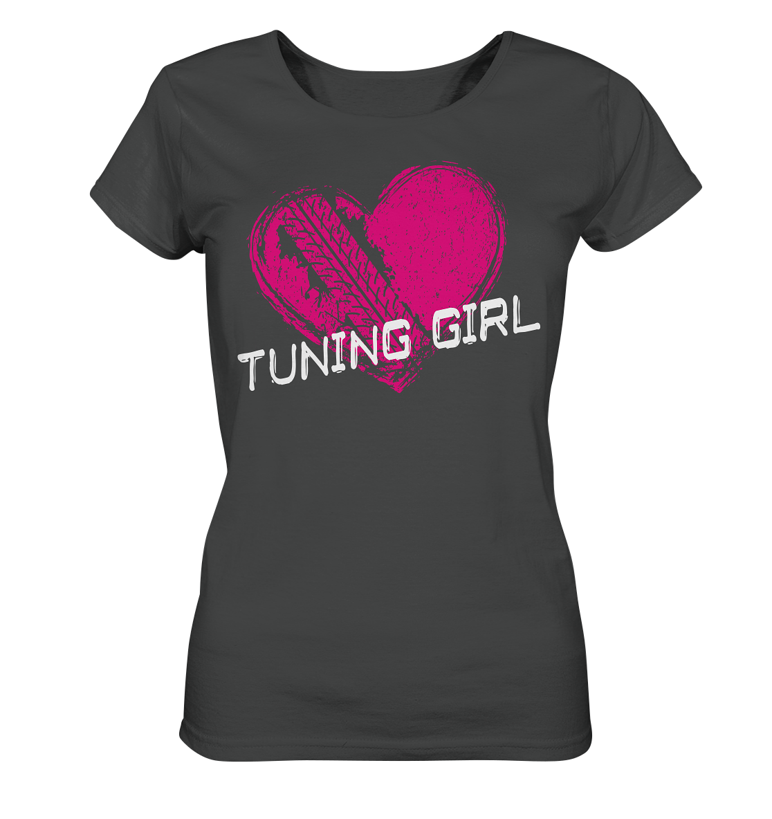 Girl_Tuning Girl Heart Ladies Organic Shirt