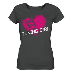 Girl_Tuning Girl Heart Ladies Organic Shirt