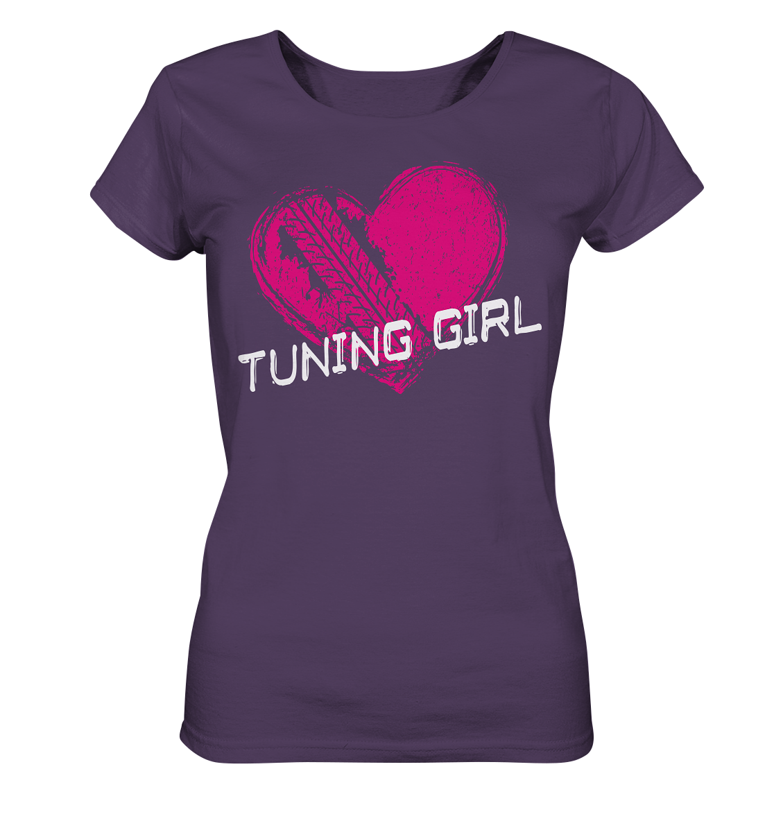 Girl_Tuning Girl Heart Ladies Organic Shirt