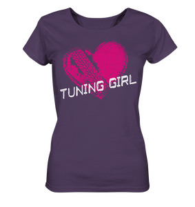 Girl_Tuning Girl Heart Ladies Organic Shirt