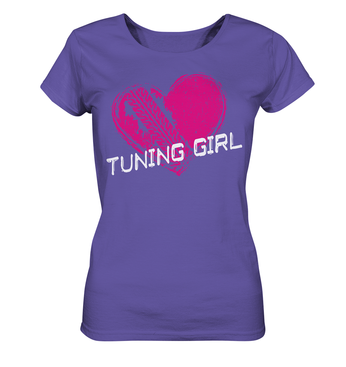 Girl_Tuning Girl Heart Ladies Organic Shirt