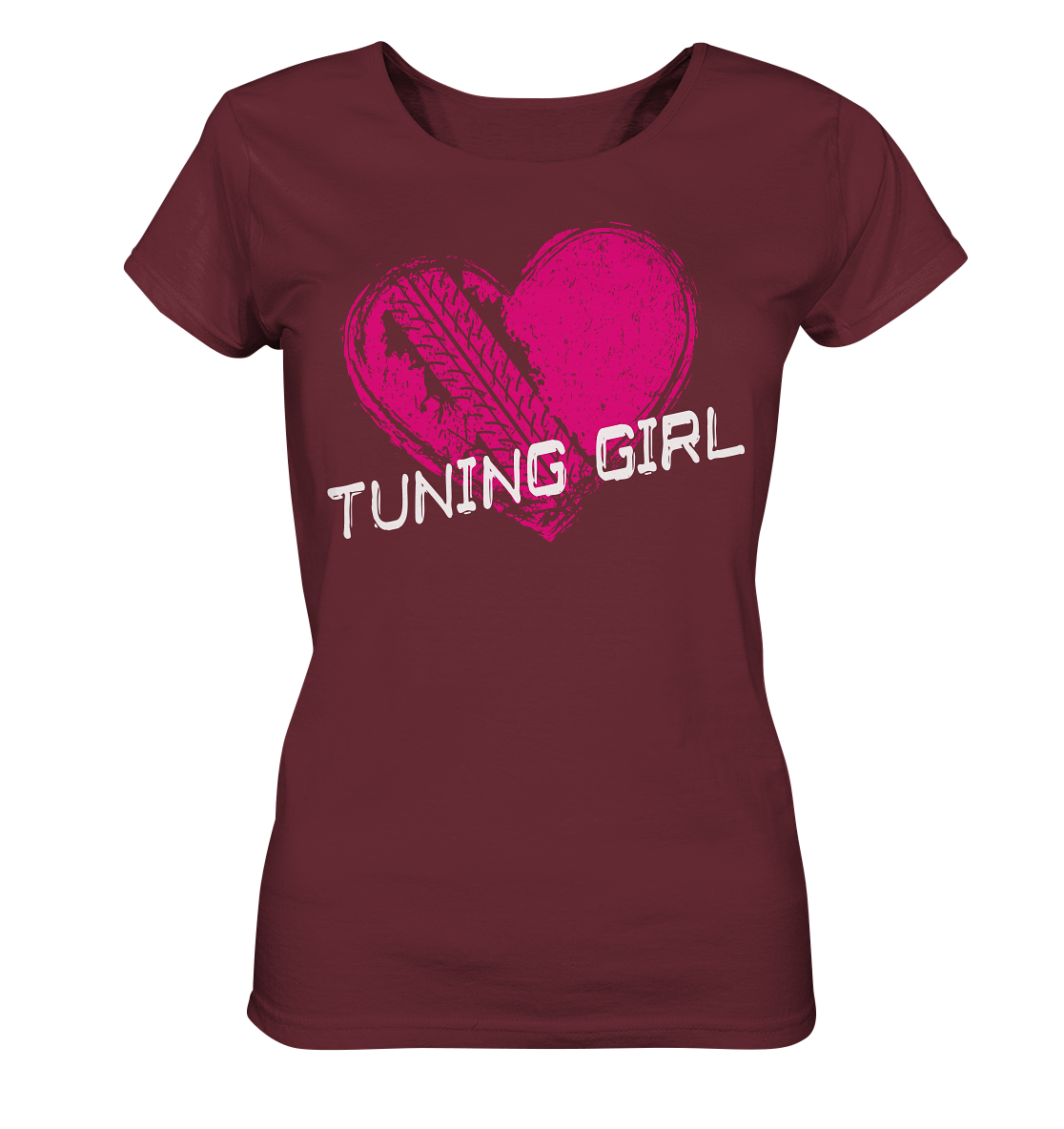 Girl_Tuning Girl Heart Ladies Organic Shirt