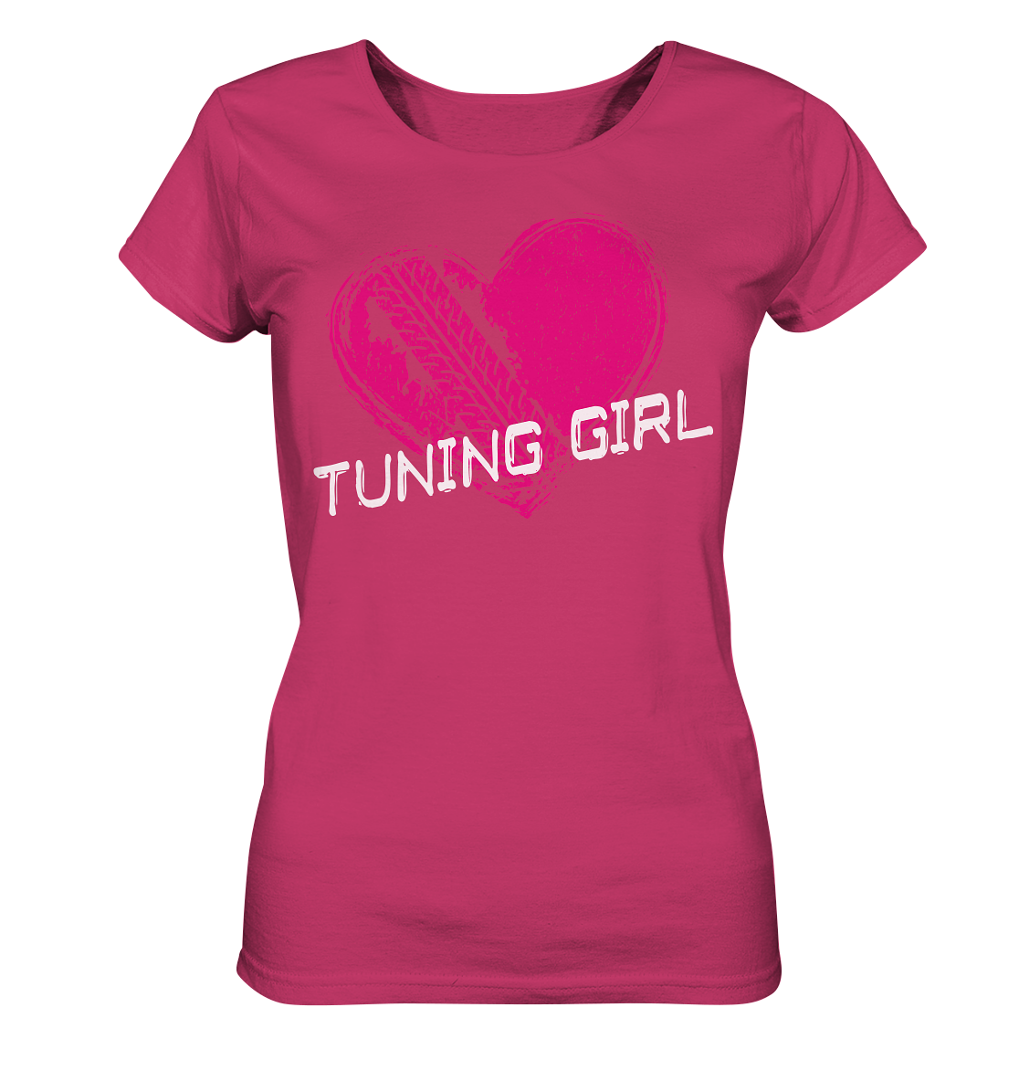 Girl_Tuning Girl Heart Ladies Organic Shirt