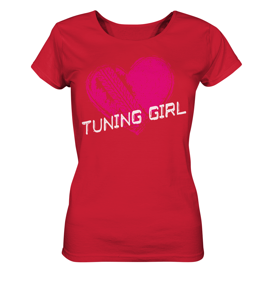 Girl_Tuning Girl Heart Ladies Organic Shirt