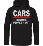 Lade das Bild in den Galerie-Viewer, ALLG_CarsBecauseShitHD - Organic Hoodie
